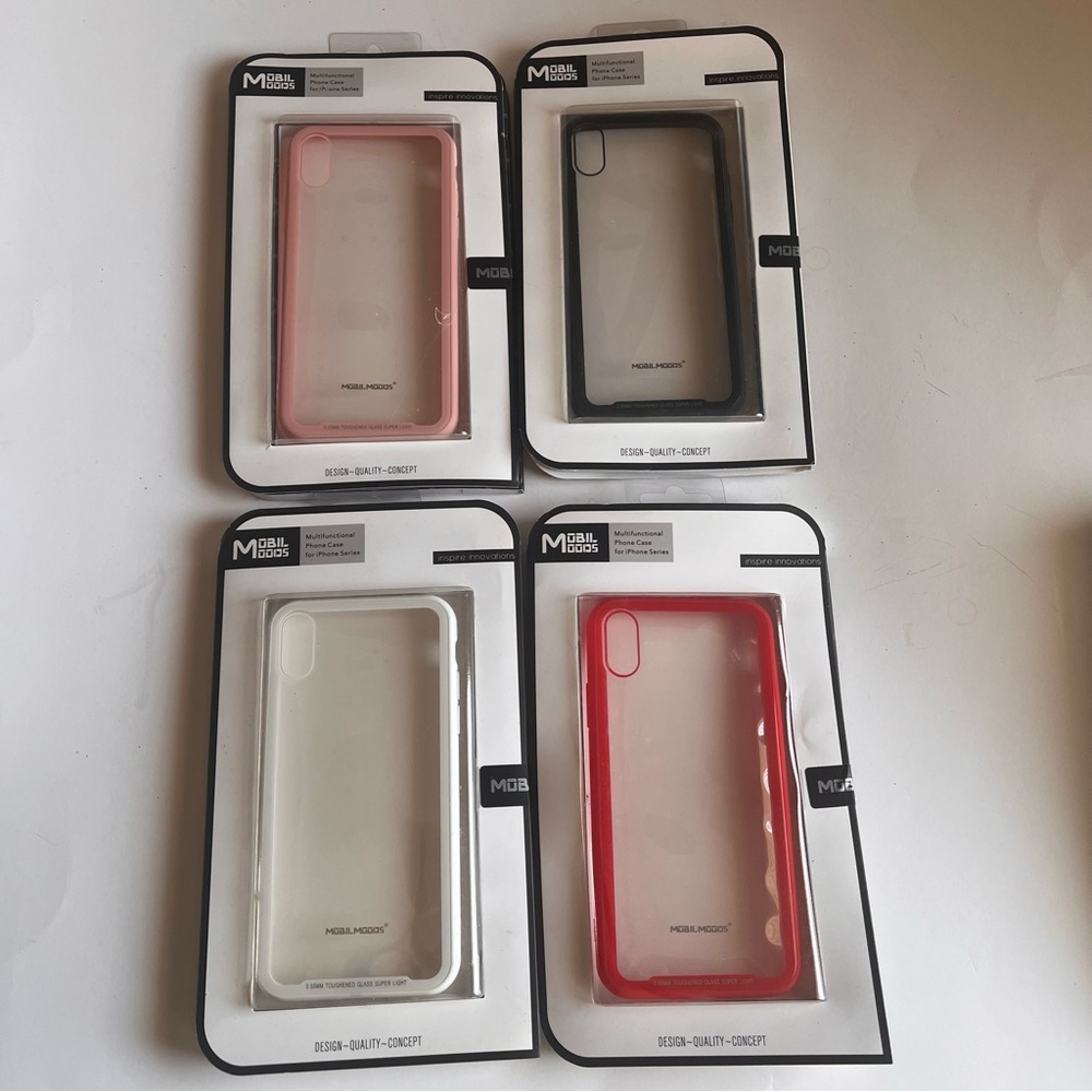 Lot of 4 Mobilmoods iPhone X Cases Mixed Colors Protective Cover